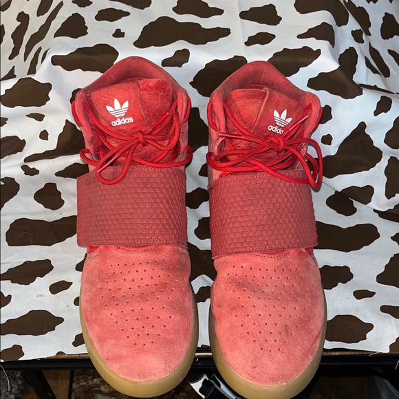 adidas Other - Adidas Red Textured Strap Sneakers